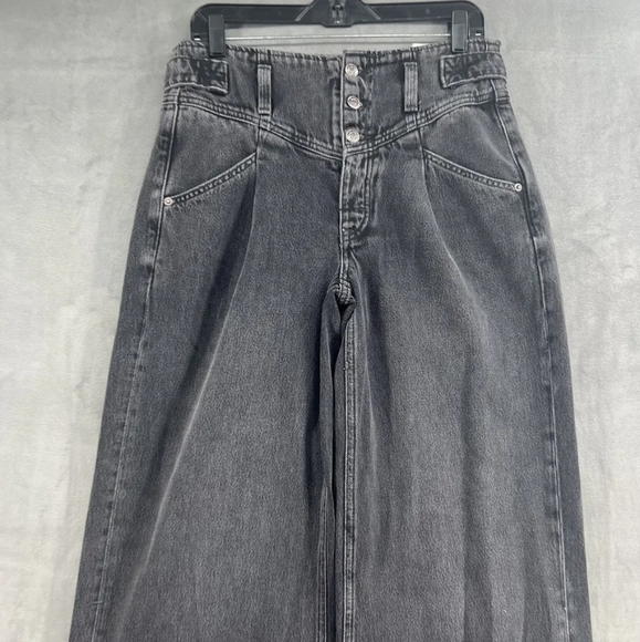 Free People Care Super Sweeper Wide Leg Flood Jeans - Picture 7 of 11